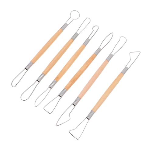 jojofuny 6stücke Teiliges Werkzeugset Zum Modellieren Von Polymer Und Tonerde Geeignet Für Töpferarbeiten Mit Robusten Skulpturstilen Aus Edelstahl Für Präzise Schnitzen Und Glätten von jojofuny