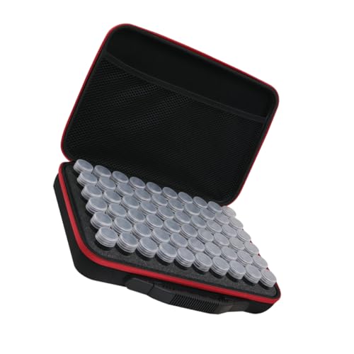 jojofuny 60 Stück Flaschenspeicherbox Handtasche Vitrine Sticklinie Flasche Perlen Malerei Vorratsflasche Rot von jojofuny