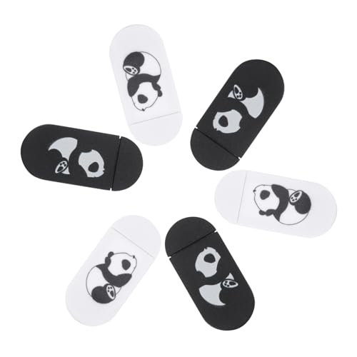 jojofuny 6-teiliger Laptop-Schutz – Sichtschutz Folie Webcam-Abdeckung Abs-Kunststoff Panda-Design von jojofuny