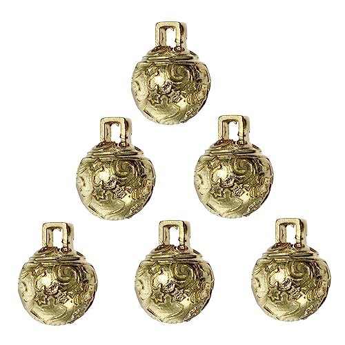 jojofuny 6stücke Messingkleine Glocken Für Weihnachten Jingle Bells DIY Dekorative Glocken Mit Metallhaken Für Basteln Windspiel Und Schmuckanhänger von jojofuny