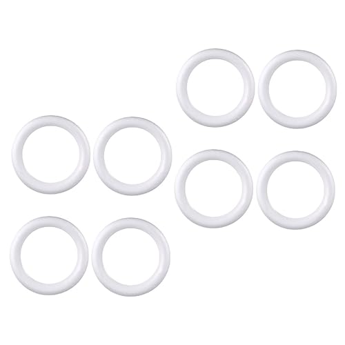 jojofuny 8 Stück DIY Schaumringe für Hochzeits und Partydekoration Runde Weiße Styroporringe für Kreative Bastelprojekte und Kunsthandwerk jojofuny 8 Stück DIY Schaumringe für Hochzeits und Partydekoration Runde Weiße Styroporringe für Kreative Bastelprojekte und Kunsthandwerk von jojofuny