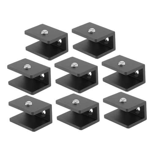 jojofuny 8 Stück Teiliges Glasregalhalter Schwarz Robuste Quadratische Glasklemmen für Floating Shelves Einfache Montage für Bad Küche Wohnzimmer und Präsentationsschränke jojofuny 8 Stück Teiliges Glasregalhalter Schwarz Robuste Quadratische Glasklemmen für Floating Shelves Einfache Montage für Bad Küche Wohnzimmer und Präsentationsschränke von jojofuny