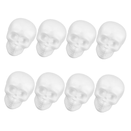 jojofuny 8 Stück Teiliges Weiße Schaumstoff Halloween Modelle Leichte Robuste DIY Skull Figuren für Bemalte Partydeko Tisch und Hängeschmuck Vielseitig für Halloween Festgestaltung jojofuny 8 Stück Teiliges Weiße Schaumstoff Halloween Modelle Leichte Robuste DIY Skull Figuren für Bemalte Partydeko Tisch und Hängeschmuck Vielseitig für Halloween Festgestaltung von jojofuny