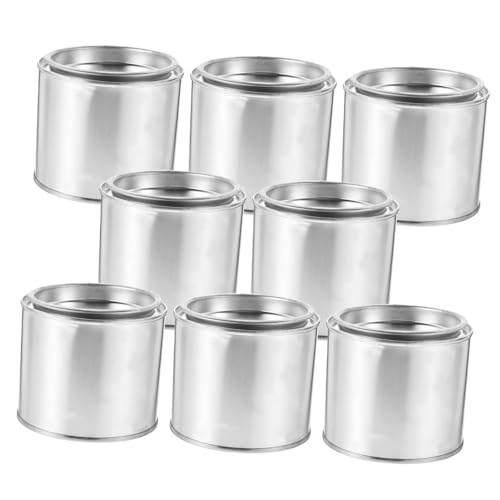 jojofuny 8stücke Metall Farbdosen Runde Tintenvorratsdosen Aus Eisen Tragbare Druckfarb-aufbewahrungsbox Praktische Farbbehälter Robuster Tintenbehälter Für Heim-aufbewahrung Silber von jojofuny
