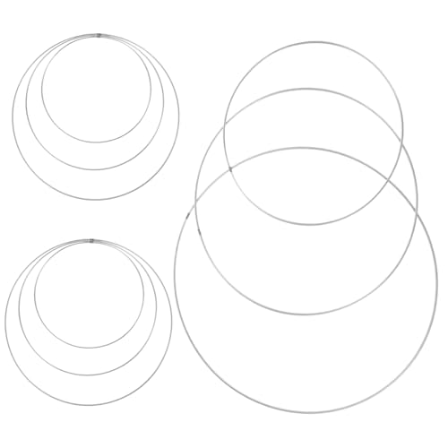 jojofuny 9 Stück -Material Makramee-Ringe Kranz -Wand hängen Häkelnadel goldene Reifen Dekorationen Blumenring aus Metall Metallreifen Makramee-Reifen Ringe Eisen von jojofuny