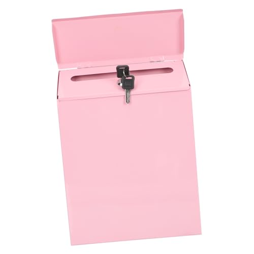 jojofuny Abschließbarer Blechbriefkasten mit Großem Stauraum Wetterfeste Wandpostbox für Zeitungen Briefe und Magazine Praktische und Einfache Montage Vielseitige Haushalts sammelbox für von jojofuny