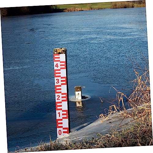 jojofuny Aluminium Wasserstandsanzeiger Selbstklebend Korrosionsbeständig Reflektierend für Teiche Seen Wasserstandsmessgerät mit Klarer und Nachtsicht Wasserdichtes Level Messwerkzeug von jojofuny