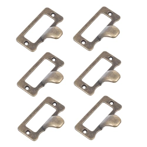jojofuny Antike Labelrahmen Langlebige Kartenhalter für Schränke und Vintage Metallgriff in Bronze Vielseitig für Schmuckkästen und Medikamentenboxen Geeignet jojofuny Antike Labelrahmen Langlebige Kartenhalter für Schränke und Vintage Metallgriff in Bronze Vielseitig für Schmuckkästen und Medikamentenboxen Geeignet von jojofuny