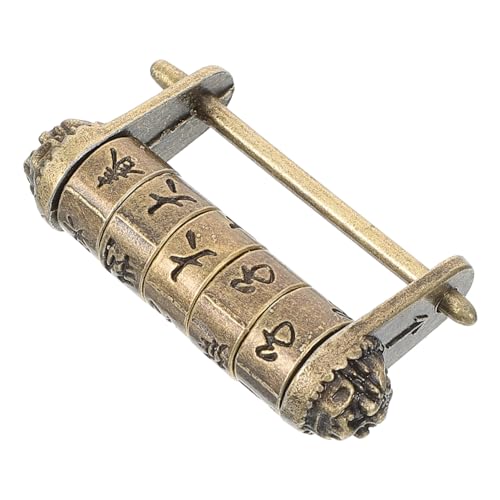 jojofuny Antikes Chinesisches Kombinationspasswort Vorhängeschloss Vintage Design für Schmuckschatullen Holzboxen und Möbel Einzigartiger nicht Zurücksetzbarer Code Stabil und Ästhetisch jojofuny Antikes Chinesisches Kombinationspasswort Vorhängeschloss Vintage Design für Schmuckschatullen Holzboxen und Möbel Einzigartiger nicht Zurücksetzbarer Code Stabil und Ästhetisch von jojofuny
