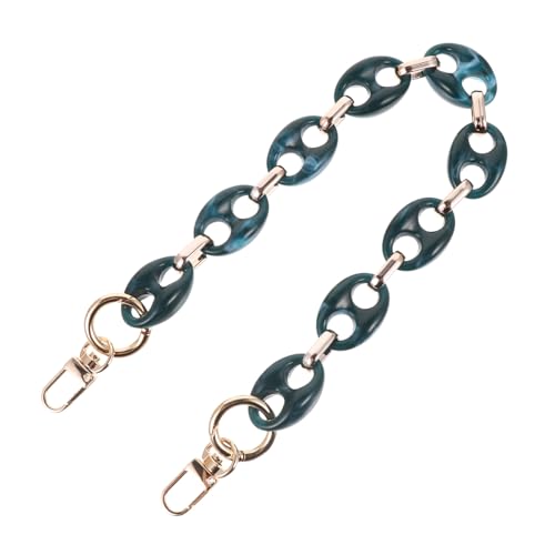 jojofuny Bunte Vintage Handtaschenkette Abnehmbar Pig Nose Design Acryl Schulterriemen DIY Tasche Accessoire Grün Goldfarbene Metallteile Langlebig und Leicht für Handtaschen von jojofuny