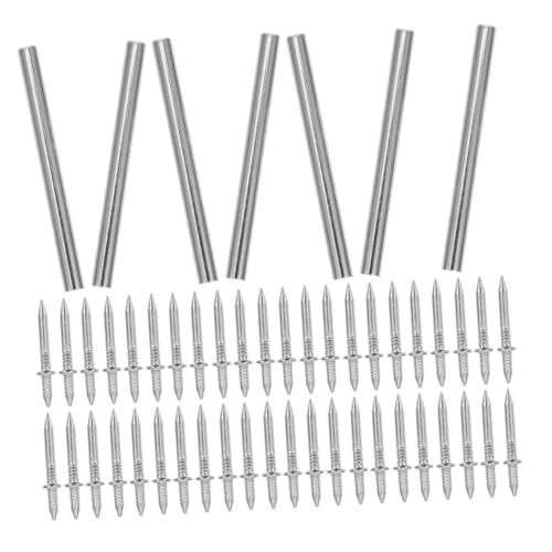 jojofuny Doppelkopf Wandnägel mit Montagehülsen Robuste Nahtlose Holzleisten Befestiger für Möbelhardware Unsichtbare Hochfeste Nägel für Holzsockelleisten und Heimwerkerprojekte von jojofuny