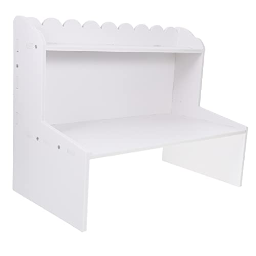 jojofuny Doppelstöckiges Desktop Aufbewahrungsregal für Bürobedarf Moderner Organizer aus Hochwertigem Material Stabil und Langlebig für Schreibtisch und von jojofuny