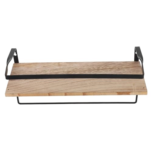 jojofuny Doppelstöckiges Wandregal Holz und Schwebendes Badregal mit Handtuchhalter Vielseitiges Badezimmer und Küchenregal zur Wandmontage Platzsparend und Robust jojofuny Doppelstöckiges Wandregal Holz und Schwebendes Badregal mit Handtuchhalter Vielseitiges Badezimmer und Küchenregal zur Wandmontage Platzsparend und Robust von jojofuny