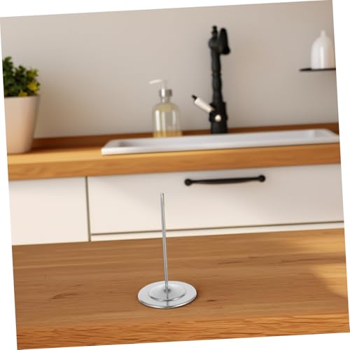 jojofuny Edelstahl Bonhalter mit Rutschfester Stabiler Rundbasis Gerader Stab für Restaurant Küche Büro Hält Rechnungen Bons Tickets Sicher und Vielseitig Einsetzbar von jojofuny