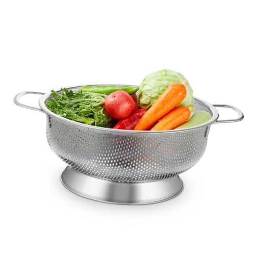 jojofuny Edelstahl Küchensieb mit Doppelgriffen Multifunktionales Abtropfsieb für Reis Obst und Gemüse Rostfreier Siebkorb für Spülbecken und Küchenabfluss Langlebig und Leicht zu Reinigen jojofuny Edelstahl Küchensieb mit Doppelgriffen Multifunktionales Abtropfsieb für Reis Obst und Gemüse Rostfreier Siebkorb für Spülbecken und Küchenabfluss Langlebig und Leicht zu Reinigen von jojofuny