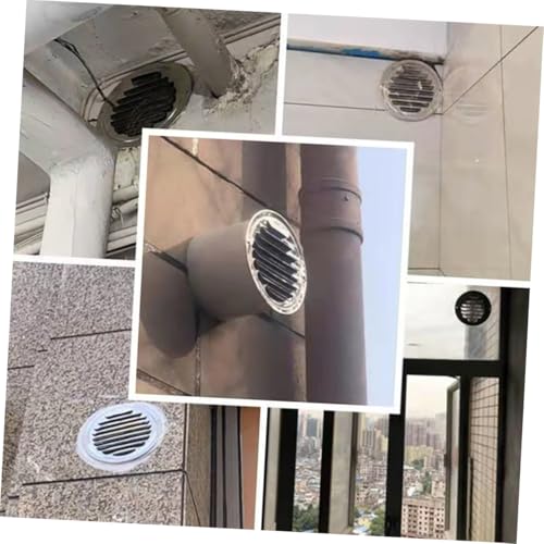 jojofuny Edelstahl Lüftungsabdeckung mit Regenschutz Flach Ventilationsgitter für Bad Küche Abluftventilator Außengitter Langlebig Einfach Montierbar von jojofuny
