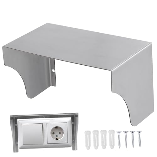 jojofuny Edelstahl Türklingel Regenschutz Box Robuste Abdeckung für Außen Funkklingel Türsprechanlage Ev-ladestation und Zugangskontrolle Wetterfeste Schutzhaube mit Einfacher Reinigung von jojofuny