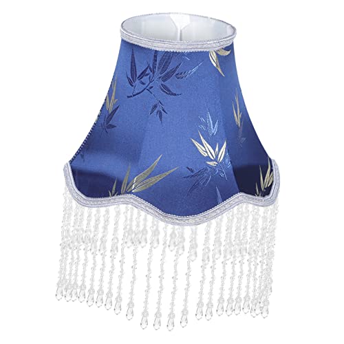 jojofuny Eleganter Lampenschirm Stoff mit Fransen für Tischlampen Dekorativer Europäischer Stil für Schlafzimmer und Wohnzimmer eine Warme von jojofuny