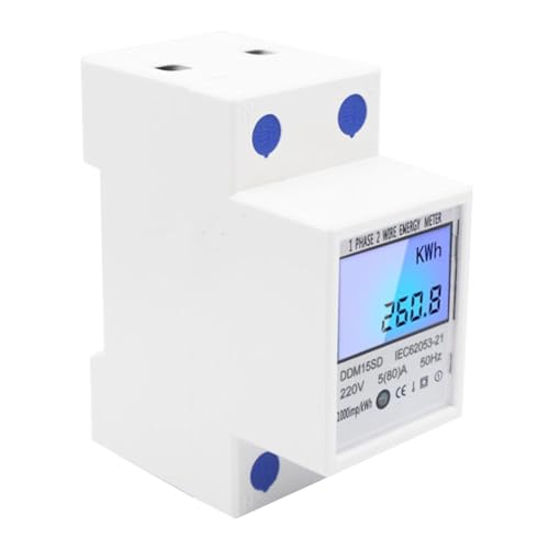 jojofuny Energiezähler LCD Display Din Schiene Einphasiger Stromzähler für Präzise Messungen Multifunktionales zur des Stromverbrauchs Innenräumen jojofuny Energiezähler LCD Display Din Schiene Einphasiger Stromzähler für Präzise Messungen Multifunktionales zur des Stromverbrauchs Innenräumen von jojofuny