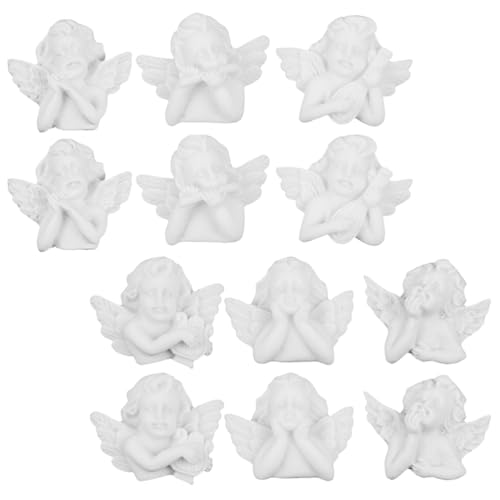 jojofuny Resin ZubehöR Engel Figuren - 36 StüCk Barock Stil Deko Engel Miniaturen FüR Weihnachten Taufe Und Bastelprojekte 3.3 X 2.7 cm von jojofuny