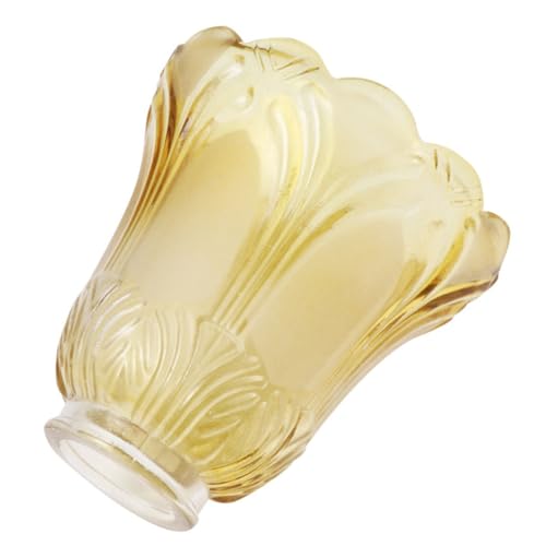 jojofuny Ersatz Glas Lampenschirm Transparent Goldfarben Tischlampe Lampenabdeckung Robust Für Wohnzimmer Schlafzimmer Stimmungsvolle Beleuchtung von jojofuny