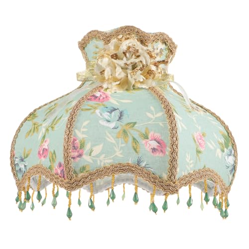 jojofuny Retro Lampenschirm Für Fassung Hochwertiger Blumenmuster-lampenschirm Für Tisch Und Stehlampen Zur Verschönerung Ihres Wohnraums von jojofuny
