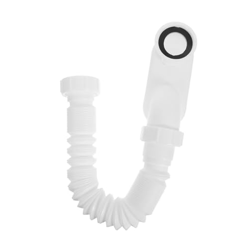 jojofuny Flexibler Badewannenablauf Flacher Siphon mit Geruchsverschluss Ausziehbares Abflussrohr für Badewanne und Dusche Kompatibel Platzsparend Einfache Montage Inklusive Adapter von jojofuny