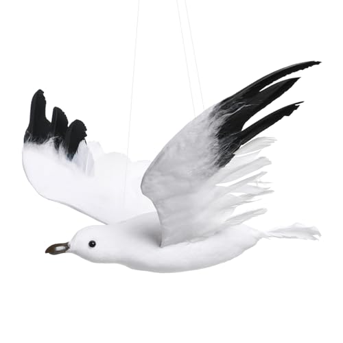 jojofuny Hängende Fliegender Vogel Dekor Fliegende M?we für Vogelschmuck M?we Statue Fliegende M?we Dekor ?endekor: Künstlich Wanddekoration Am Strand Fliegende TABE WANDKUST von jojofuny