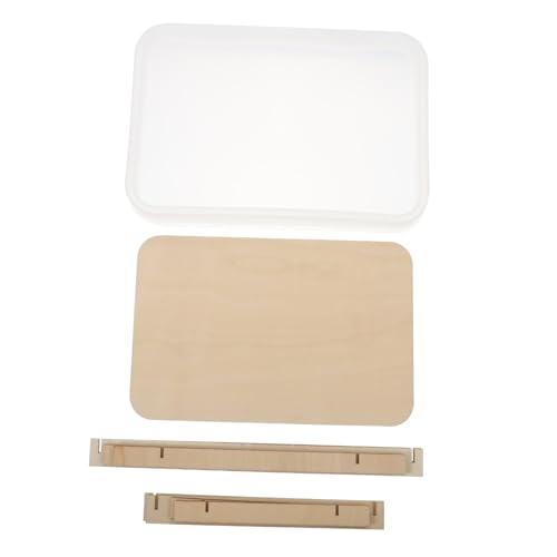 jojofuny Große Silikonform mit Holzständer Premium DIY Tablettform für Aufbewahrungsboxen Widerstandsfähige Gießform für Schmuck und Dekorationsplatten für Heim Schulbasteln jojofuny Große Silikonform mit Holzständer Premium DIY Tablettform für Aufbewahrungsboxen Widerstandsfähige Gießform für Schmuck und Dekorationsplatten für Heim Schulbasteln von jojofuny