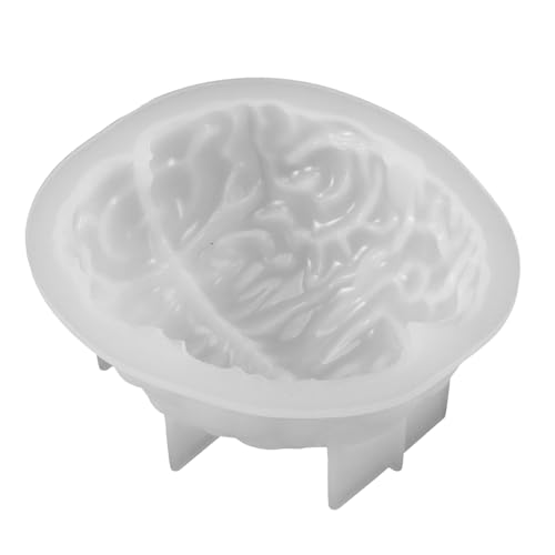 jojofuny Halloween DIY Silikonform Gehirnform für Duftkerzen Flexible Sichere Kerzengießform für Gruselige Halloween-dekorationen Einfach zu Entformen als und Partydeko von jojofuny