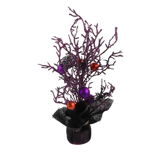 jojofuny Halloween Deko Baumzweig Bonsai mit Realistischer Lila Totenkopf und Kürbis Langlebige Gruselige Tischdekoration für Halloween Partys und Schaurige Szene Gestaltung jojofuny Halloween Deko Baumzweig Bonsai mit Realistischer Lila Totenkopf und Kürbis Langlebige Gruselige Tischdekoration für Halloween Partys und Schaurige Szene Gestaltung von jojofuny