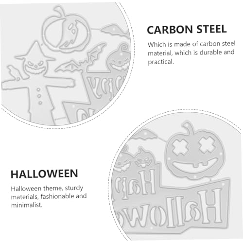 jojofuny Halloween Metall Stanzschablonen Schloss Motiv Präzise Schneidvorlage aus Robustem Karbonstahl Wiederverwendbar für Scrapbooking DIY Karten und Halloween Party Bastelarbeiten von jojofuny