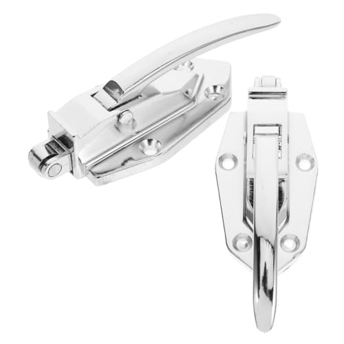 jojofuny Heavy Duty Aluminiumlegierung Türverriegelung mit Pull Griff Kältegeschützter Griff für Verschiedene Türarten Geeignet für Kühlräume und Öfen von jojofuny