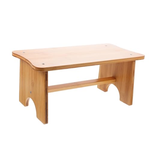 jojofuny Holz Fußhocker rutschfest Ergonomisch für Büro und Zuhause Bequemer Steh und Tritt Hocker zur Unterstützung von Beinen Rücken und Füßen und Stilvoll für Erwachsene von jojofuny