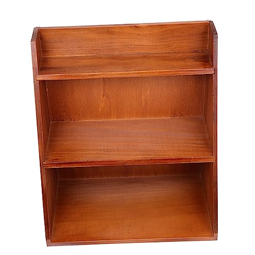 jojofuny Holz Multi Layer Aufbewahrungsregal Dreischichtiges Robustes Holzregal für Vielseitige Sundries Lagerung Glatte Oberfläche Langlebiger Organizer für Büro Wohnzimmer und Küche von jojofuny