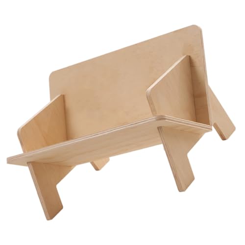 jojofuny Holz Schreibtisch Aufbewahrungsregal Neigbares Bücherregal für Büro Zuhause Kapazitives Organizer für Bücher Büromaterialien Einfach zu Montieren Stilvolles Design von jojofuny