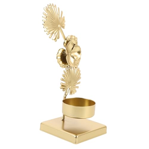 jojofuny Kerzenhalter aus Metall Stand für Tisch Kerzenhalter mit Griff Säule Kerzenständer Kerzenhalter kreativer kerzenhalter Desktop-Kerzenbecher Eisen Golden von jojofuny