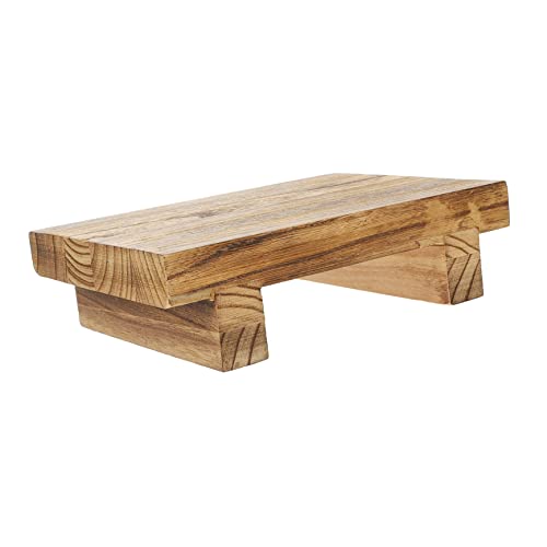 jojofuny Kleiner Holzschemel aus Massivem Holz Stabiler Tritthocker mit Starker Tragkraft Vielseitig Einsetzbar als Kinderhocker und Blumenständer Robustes Vintage Design für Wohn und von jojofuny