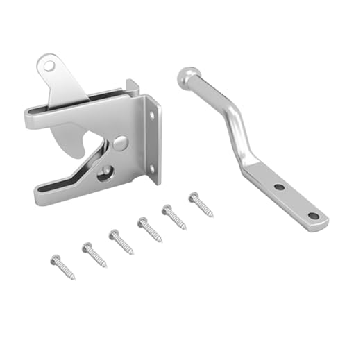 jojofuny Kleines Schloss Scharnier Scharnier Riegel Außenzaun Torbeschläge Zaunscharniere Schwerkrafthebel Zaunschloss Gartentorbeschläge Außentor Rohrriegel Kohlenstoffstahl von jojofuny