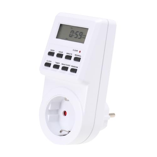 jojofuny Kompakte Digitale Zeitschaltuhr mit Leistungsmesser für Innenräume Eu Stecker Einfach zu Bedienen Programmierbar mit Backup Batterie für Stromsparen jojofuny Kompakte Digitale Zeitschaltuhr mit Leistungsmesser für Innenräume Eu Stecker Einfach zu Bedienen Programmierbar mit Backup Batterie für Stromsparen von jojofuny