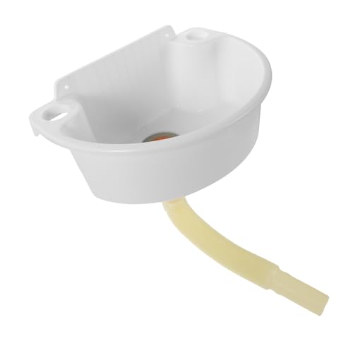 jojofuny Kompaktes Wandwaschbecken Klein Halbrund Platzsparend mit Kunststoff Ablaufrohr für Gäste Wc Balkon und Kleine Badezimmer ohne Bohren Einfache Montage und Reinigung von jojofuny