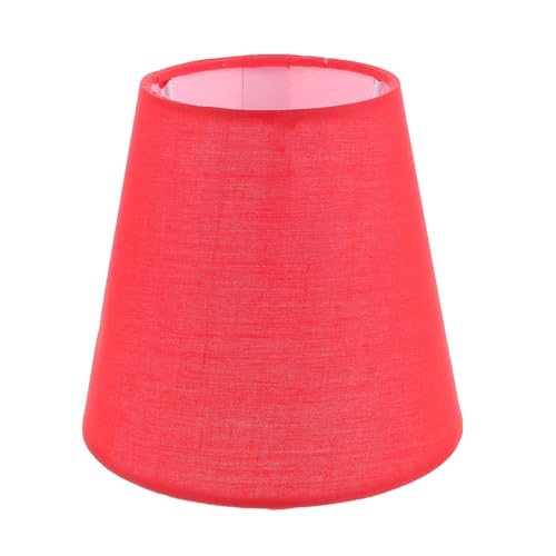 jojofuny Roter Stoff Lampenschirm FüR Pendelleuchte, Tischlampe Und Stehlampe, Eleganter Lampenschirm FüR Wohnzimmer, Schlafzimmer, KüChe Und BüRo, 14x14x13 cm von jojofuny