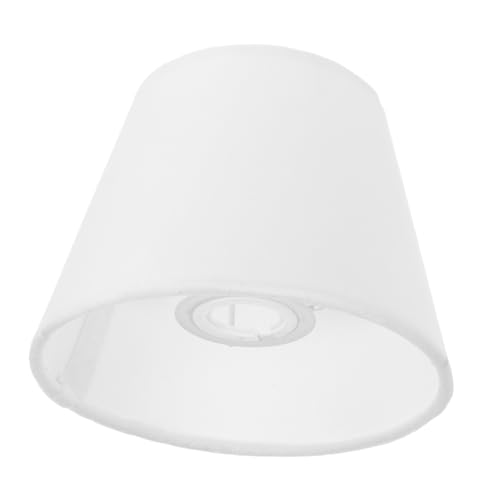 jojofuny Lampenschirm Ersatz Stoff Lampenabdeckung Weiß für Nachttischlampe Tischlampe Stehlampe aus Leinen und Plüsch Robust und Lichtstreuend von jojofuny