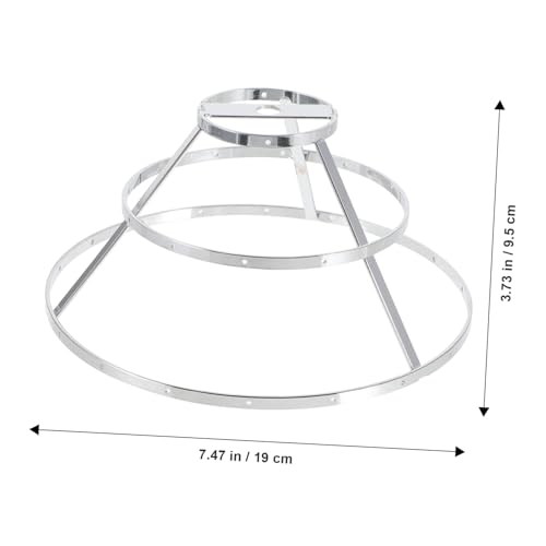 jojofuny Lampenschirmrahmen DIY Lampenschirmhalterung Pendelleuchte Retro Stil Silber für Wohnzimmer Büro Bar von jojofuny