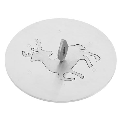 jojofuny Metall Kerzenabdeckung Rundes Elch Edelstahl Kerzendeckel für Duftkerzen Gleichmäßiges Abbrennen Wind und Staubschutz Langlebiges Hitzebeständiges Kerzenzubehör von jojofuny