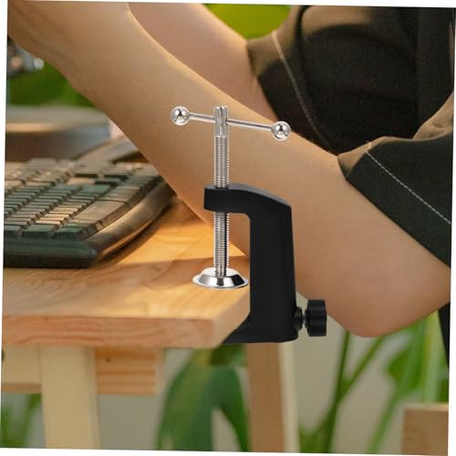 jojofuny Metall Tischklemme Rundes Design Schwarzer Universalhalter Stabile Befestigung Desktop Clips für Schreibtischlampen und Zubehör Vielseitig Einsetzbar Robust Langlebig von jojofuny