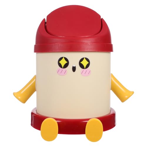 jojofuny Mini-papierkorb: Mini-mülleimer aus Kunststoff mit Schwingdeckel – Niedlicher Schreibtisch-mülleimer für Zuhause, Büro, Schlafzimmer, Badezimmer – Mülleimer von jojofuny