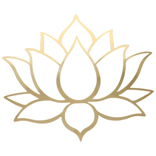 jojofuny Lotus Wandsticker Spiegel Aufkleber für Schlafzimmer und Wohnzimmer Selbstklebend Dekorative Wanddeko Einzigartige Blumenform für Kreative Raumgestaltung von jojofuny