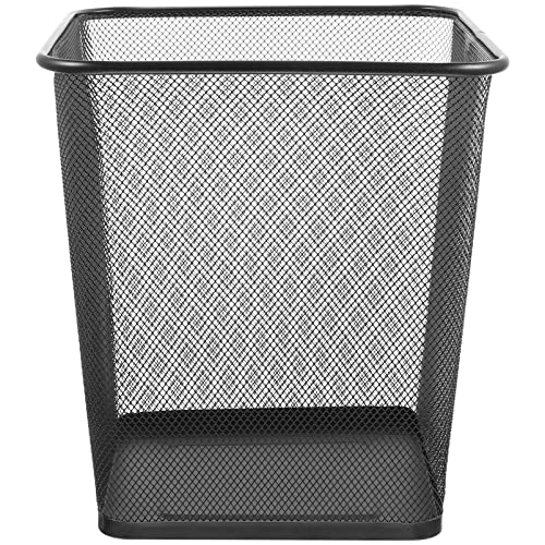 jojofuny Müllbehälter aus Schwarzer Offener Mülleimer Eleganter Abfallkorb mit Belüftetem Mesh Design für Schlafzimmer Büro und Wohnräume Große Papierkorb für jojofuny Müllbehälter aus Schwarzer Offener Mülleimer Eleganter Abfallkorb mit Belüftetem Mesh Design für Schlafzimmer Büro und Wohnräume Große Papierkorb für von jojofuny