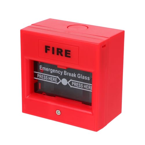jojofuny RüCksetzbarer Manueller Meldepunkt Feueralarmknopf, Notrufstation FüR Schnelle Alarmierung, Einfach Zu Bedienen, FüR HerköMmliche Feueralarmsysteme, Rot von jojofuny